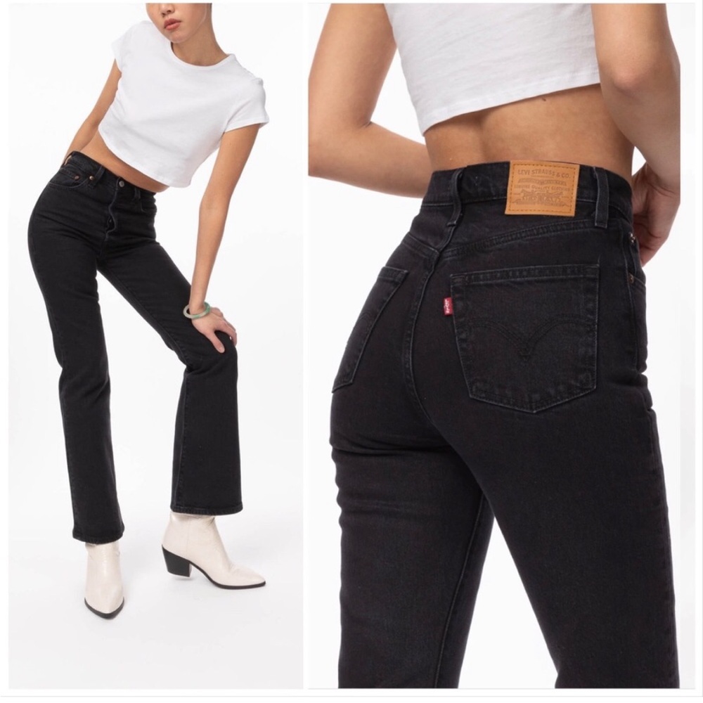 Levi’s Premium Ribcage Bootcut High Rise Black Jeans